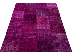 Apex Patchwork Carpet Fuchsia 26609 120 x 180 cm