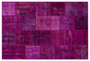 Apex Patchwork Carpet Fuchsia 26609 120 x 180 cm