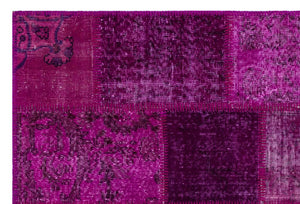 Apex Patchwork Carpet Fuchsia 26827 120 x 180 cm