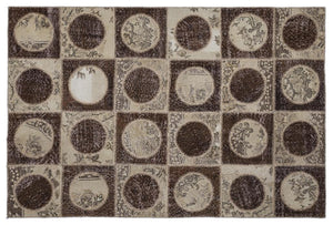 Apex patchwork carpet brown 2092 160 x 230 cm