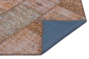 Apex patchwork carpet brown 21319 80 x 152 cm