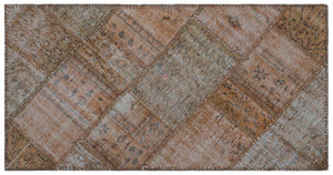 Apex patchwork carpet brown 21319 80 x 152 cm