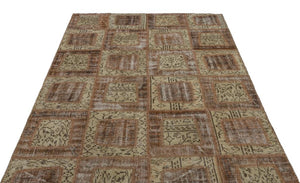 Apex Patchwork Carpet Brown 21435 160 x 242 cm