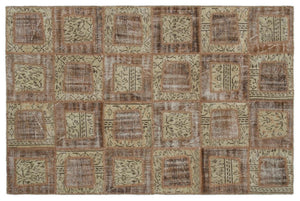 Apex Patchwork Carpet Brown 21435 160 x 242 cm