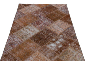 Apex Patchwork Carpet Brown 22240 120 x 180 cm