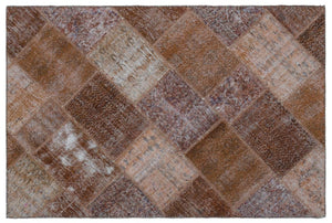 Apex Patchwork Carpet Brown 22240 120 x 180 cm