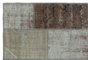 Apex Patchwork Carpet Brown 22317 120 x 180 cm