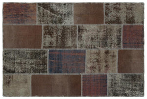 Apex Patchwork Carpet Brown 22337 120 x 180 cm