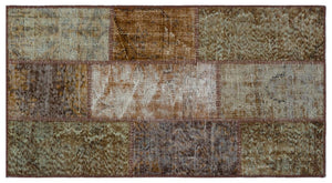 Apex patchwork carpet brown 26137 80 x 150 cm