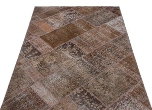 Apex patchwork carpet brown 26648 120 x 180 cm