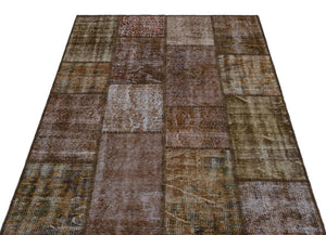 Apex Patchwork Carpet Brown 26664 120 x 180 cm