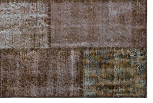 Apex Patchwork Carpet Brown 26664 120 x 180 cm