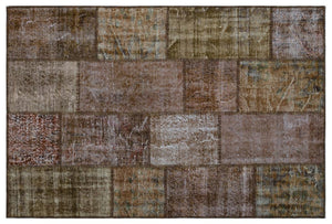 Apex Patchwork Carpet Brown 26664 120 x 180 cm