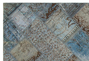 Apex Patchwork Carpet Blue 21581 160 x 233 cm