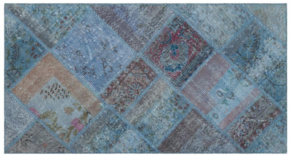 Apex Patchwork Halı Mavi 24752 80 x 150 cm