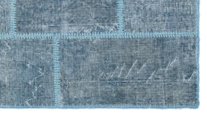 Apex Patchwork Carpet Blue 25052 80 x 150 cm