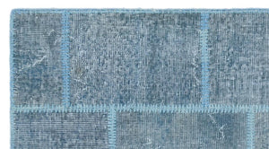 Apex Patchwork Carpet Blue 25052 80 x 150 cm