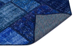 Apex Patchwork Carpet Blue 26004 80 x 150 cm