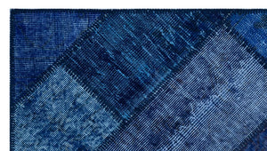 Apex Patchwork Carpet Blue 26024 80 x 150 cm