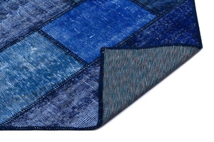 Apex Patchwork Carpet Blue 26048 80 x 150 cm