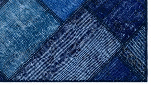 Apex Patchwork Carpet Blue 26048 80 x 150 cm