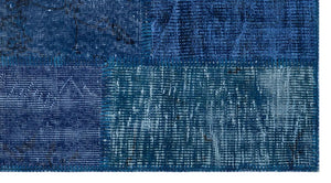 Apex Patchwork Carpet Blue 26062 80 x 150 cm