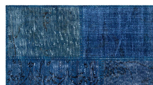 Apex Patchwork Carpet Blue 26062 80 x 150 cm