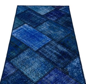 Apex Patchwork Carpet Blue 26081 80 x 150 cm