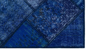 Apex Patchwork Carpet Blue 26091 80 x 150 cm