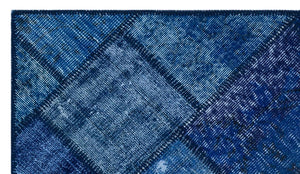 Apex Patchwork Carpet Blue 26091 80 x 150 cm