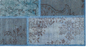 Apex Patchwork Carpet Blue 26221 80 x 150 cm