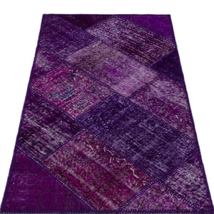 Apex patchwork carpet purple 25927 80 x 150 cm