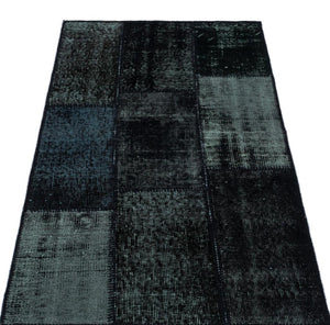 Apex patchwork carpet black 25885 80 x 150 cm