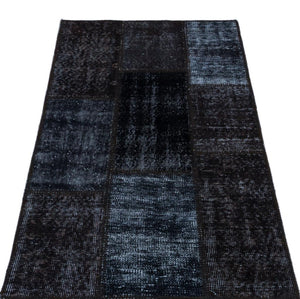 Apex Patchwork Carpet Black 25925 80 x 150 cm