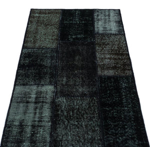 Apex Patchwork Carpet Black 25955 80 x 150 cm