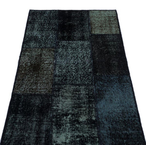 Apex Patchwork Carpet Black 26040 80 x 150 cm