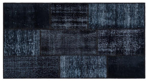 Apex Patchwork Carpet Black 26131 80 x 150 cm