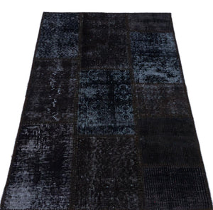 Apex Patchwork Carpet Black 26141 80 x 150 cm