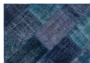 Apex Patchwork Carpet Turquoise 21192 161 x 232 cm