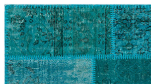 Apex Patchwork Carpet Turquoise 24637 80 x 150 cm