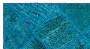 Apex Patchwork Carpet Turquoise 25071 80 x 150 cm