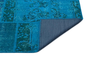 Apex Patchwork Carpet Turquoise 25110 120 x 180 cm