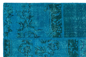 Apex Patchwork Carpet Turquoise 25110 120 x 180 cm