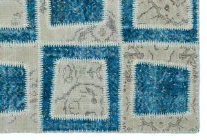 Apex Patchwork Carpet Turquoise 25180 120 x 180 cm