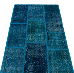 Apex Patchwork Carpet Turquoise 25967 80 x 150 cm