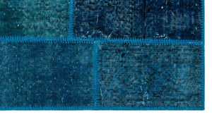 Apex Patchwork Carpet Turquoise 25967 80 x 150 cm