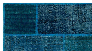 Apex Patchwork Carpet Turquoise 25967 80 x 150 cm