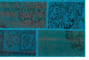 Apex Patchwork Carpet Turquoise 26543 120 x 180 cm