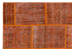 Apex Patchwork Carpet Orange 25028 160 x 230 cm