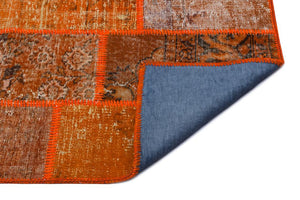 Apex Patchwork Carpet Orange 26032 80 x 150 cm